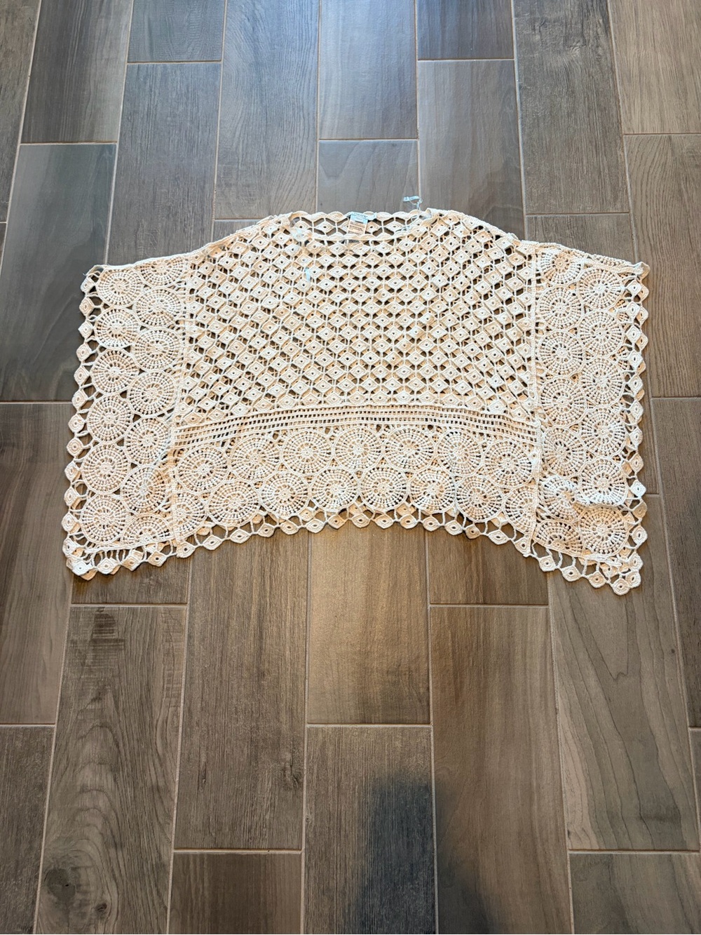 Chico's Cream Crochet Lace Top
